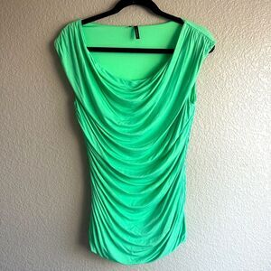 Maurices Mint Green Draped Front Top — Size M